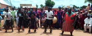 Tauri dancers group preparing for display.