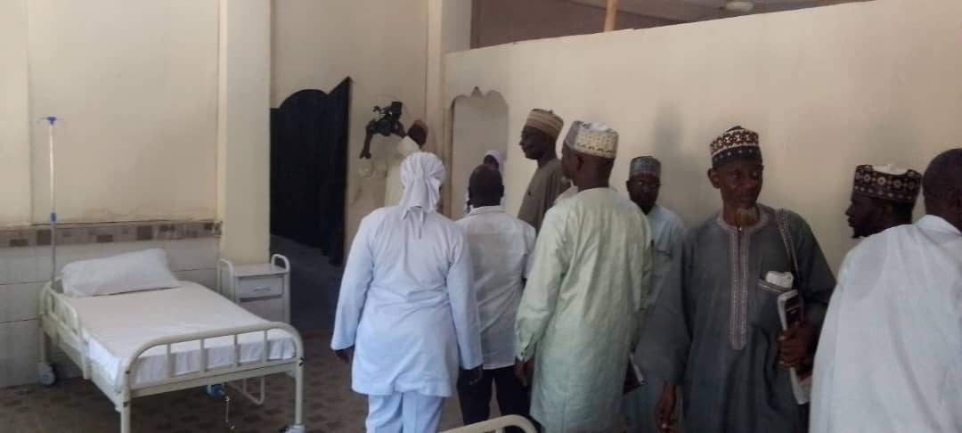 Dr. Shehu Koko and others during inspection of the facilities.